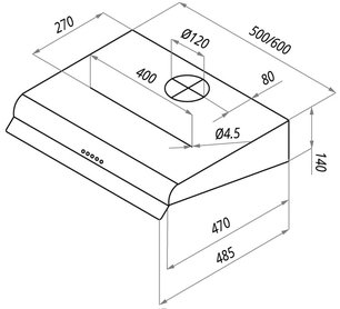 Кухонная вытяжка MAUNFELD MP 360-1 C белый фото 2 в Казани и Татарстане