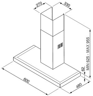 Вытяжка Smeg KSE61X-1 фото 2 в Казани и Татарстане