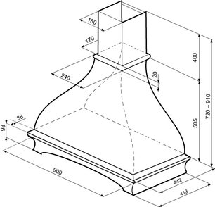 Вытяжка Крона ADELIA CPB 900 золотой структурный фото 2 в Казани и Татарстане Вытяжка KRONA ADELIA CPB 900 золотой структурный фото 2 в Казани и Татарстане