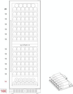 Винный шкаф Дунавокс DX-166.428DCK фото 4 в Казани и Татарстане Винный шкаф Dunavox DX-166.428DCK фото 4 в Казани и Татарстане