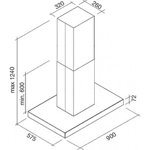 Вытяжка Falmec Blade isola 90 ix (800) stec black фото 4 в Казани и Татарстане