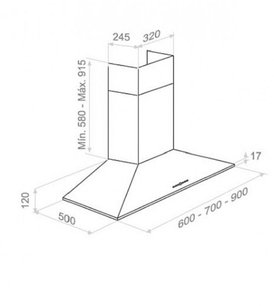 Вытяжка Пандо P-227/70 IX 850 S.E.C. 230/50 фото 3 в Казани и Татарстане Вытяжка Pando P-227/70 IX 850 S.E.C. 230/50 фото 3 в Казани и Татарстане