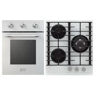 KRONA (духовой шкаф STRETTO 45 WH + варочная панель HAGEL 45 WH W) фото в Казани и Татарстане