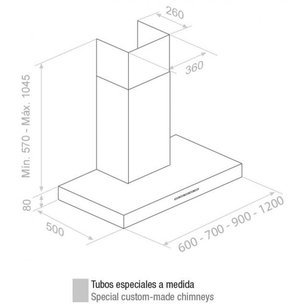 Вытяжка Pando P-828/70 IX 850 SEC фото 2 в Казани и Татарстане