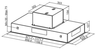 Встраиваемая вытяжка Faber HEAVEN 2.0 X 120 фото 3 в Казани и Татарстане
