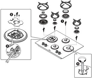 Газовая варочная панель Barazza 1PMD64 фото 3 в Казани и Татарстане