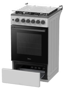 Газовая плита Midea MFO-M4G20T0E(SL) фото 3 в Казани и Татарстане