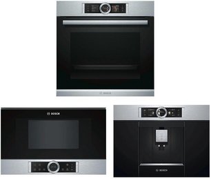 Bosch (духовой шкаф HSG636BS1 + кофемашина CTL636ES1 + микроволновая печь BFR634GS1) фото в Казани и Татарстане