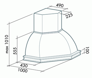 Вытяжка Falmec Rondo Stella ANG (600) S мореный дуб фото 2 в Казани и Татарстане