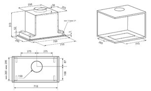 Встраиваемая вытяжка Krona SELINA 900 GLASS BLACK S фото 2 в Казани и Татарстане Встраиваемая вытяжка Krona SELINA 900 GLASS BLACK S фото 2 в Казани и Татарстане