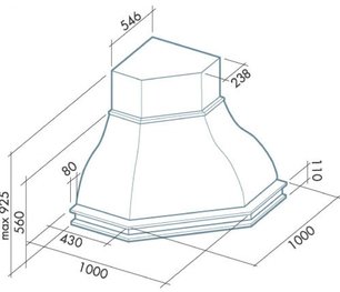 Вытяжка Falmec Iris Malizia ANG (600) S вишня фото 3 в Казани и Татарстане