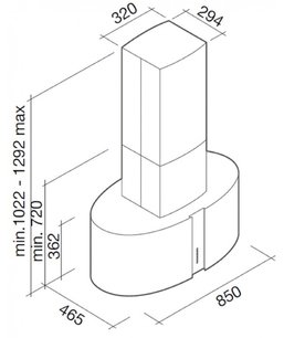 Вытяжка Falmec Mirabilia isola 85 Penelope Vetro (800) ECP фото 3 в Казани и Татарстане