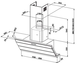 Вытяжка Фабер Orizzonte Plus Vetro EG8 X/VBK A60 Logic фото 2 в Казани и Татарстане Вытяжка Faber Orizzonte Plus Vetro EG8 X/VBK A60 Logic фото 2 в Казани и Татарстане