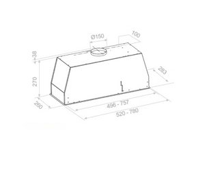 Встраиваемая вытяжка Pando NEO/78 INOX V.850 SEC фото 2 в Казани и Татарстане