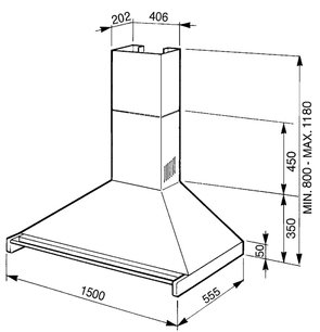 Вытяжка Smeg KD150X-2 фото 2 в Казани и Татарстане