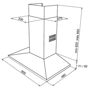Вытяжка Teka DSB 90 STAINLESS STEEL фото 2 в Казани и Татарстане