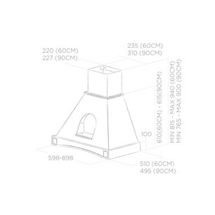 Вытяжка ELICA MENSOLA WH/A/60 FRASSINO фото 4 в Казани и Татарстане