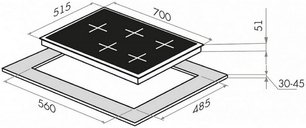 Газовая варочная панель MAUNFELD EGHS.75.33CS\G фото 4 в Казани и Татарстане Газовая варочная панель MAUNFELD EGHS.75.33CS\G фото 4 в Казани и Татарстане