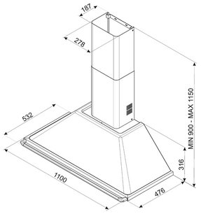 Вытяжка Smeg KT110BL фото 2 в Казани и Татарстане