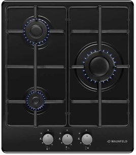 Газовая варочная панель MAUNFELD EGHE.43.3STS-EB фото в Казани и Татарстане Газовая варочная панель MAUNFELD EGHE.43.3STS-EB фото в Казани и Татарстане