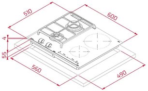 Варочная панель Teka HYBRID JZC 64322 ABN BLACK фото 2 в Казани и Татарстане