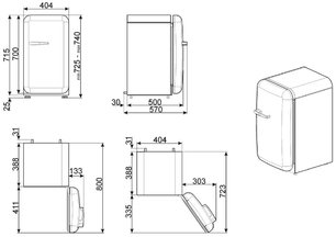 Мини-бар Смег FAB5LSV3 фото 3 в Казани и Татарстане Мини-бар Smeg FAB5LSV3 фото 3 в Казани и Татарстане