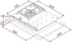 Варочная панель Teka HYBRID JZC 63312 ABN BLACK фото 2 в Казани и Татарстане