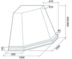 Вытяжка Falmec Penta Ang (600) S орех фото 2 в Казани и Татарстане