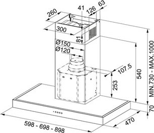 Вытяжка Franke FDF 6457 XS фото 2 в Казани и Татарстане