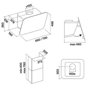 Вытяжка Falmec Tab 80 Red фото 4 в Казани и Татарстане