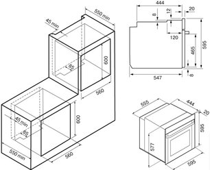 Электрический духовой шкаф с паром KRONA NEBULA steam 60 BL фото 3 в Казани и Татарстане