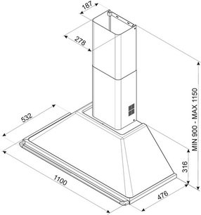 Вытяжка Smeg KT110P фото 2 в Казани и Татарстане