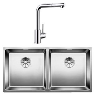 Blanco (мойка Andano 400/400-IF нержавеющая сталь + Mila-S хром) фото в Казани и Татарстане