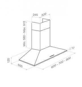 Вытяжка Пандо P-227/90 IX 850 S.E.C. 230/50 фото 3 в Казани и Татарстане Вытяжка Pando P-227/90 IX 850 S.E.C. 230/50 фото 3 в Казани и Татарстане