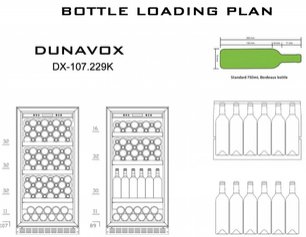 Винный шкаф Дунавокс DX-107.229K фото 3 в Казани и Татарстане Винный шкаф Dunavox DX-107.229K фото 3 в Казани и Татарстане