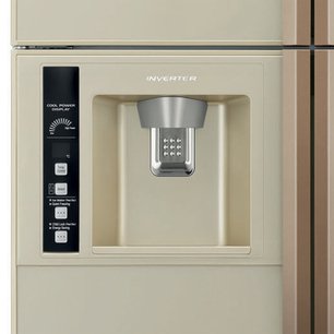 Холодильник Хитачи R-W722FPU1X GGL бежево-золотистое стекло фото 3 в Казани и Татарстане Холодильник Hitachi R-W722FPU1X GGL бежево-золотистое стекло фото 3 в Казани и Татарстане