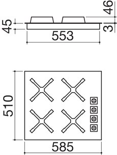 Газовая варочная панель Barazza 1PUN64 фото 4 в Казани и Татарстане
