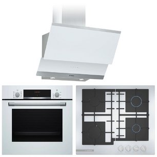 Bosch (варочная панель PNP6B2B92R + духовой шкаф HBF534EW0R + вытяжка DWK065G20T) фото в Казани и Татарстане