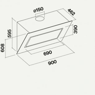 Вытяжка Falmec Quasar Top (A+) 90 Fasteel фото 3 в Казани и Татарстане