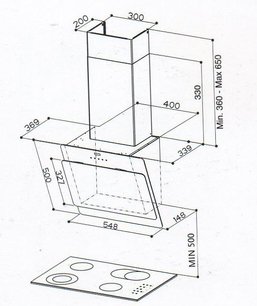 Вытяжка Фабер Cocktail XS BK A55 фото 2 в Казани и Татарстане Вытяжка Faber Cocktail XS BK A55 фото 2 в Казани и Татарстане