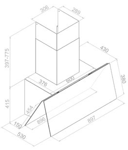Вытяжка Пандо P-725/90 CR.BLANCO V.850 ECO SEC PLUS фото 2 в Казани и Татарстане Вытяжка Pando P-725/90 CR.BLANCO V.850 ECO SEC PLUS фото 2 в Казани и Татарстане