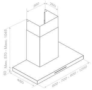 Вытяжка Пандо P-825/60 IX V.850 ECO SEC PLUS фото 3 в Казани и Татарстане Вытяжка Pando P-825/60 IX V.850 ECO SEC PLUS фото 3 в Казани и Татарстане