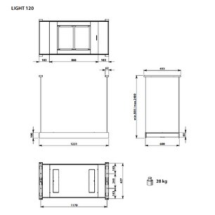Вытяжка Falmec LIGHT 120 BLACK фото 4 в Казани и Татарстане