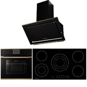 Kuppersbusch (варочная панель KE 9340.0 SR + духовой шкаф BP 6550.0 S4-Airfry + вытяжка DW 9880.0 S4 Gold) фото в Казани и Татарстане