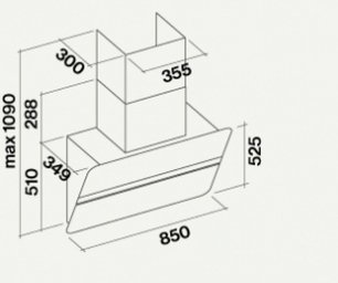 Вытяжка Falmec Flipper 85 Black Glass (NRS) фото 2 в Казани и Татарстане