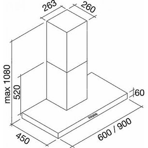 Вытяжка Falmec Mercurio 90 ix (450) фото 2 в Казани и Татарстане