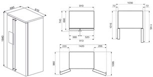 Холодильник Смег SBS8004P фото 2 в Казани и Татарстане Холодильник Smeg SBS8004P фото 2 в Казани и Татарстане
