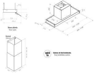 Встраиваемая вытяжка Pando TIL/90 IX V.1050 SEC PLUS фото 4 в Казани и Татарстане