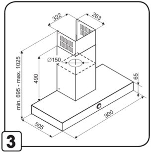 Вытяжка Де Дитрих DHB4974B фото 2 в Казани и Татарстане Вытяжка De Dietrich DHB4974B фото 2 в Казани и Татарстане
