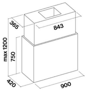 Вытяжка Falmec Laguna isola 90 Inox Pannellabile (800) фото 4 в Казани и Татарстане